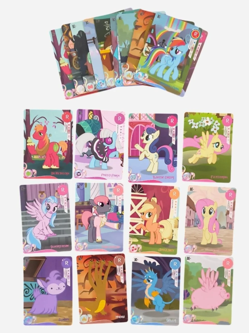 My Little Pony Collectible Trading Card Set - Pink, Yellow, Blue, Purple